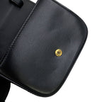 Celine Shoulder Bag Triomphe Mini Claude Shiny Calf Leather Black — view 9