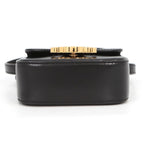 Celine Shoulder Bag Triomphe Mini Claude Shiny Calf Leather Black — view 3