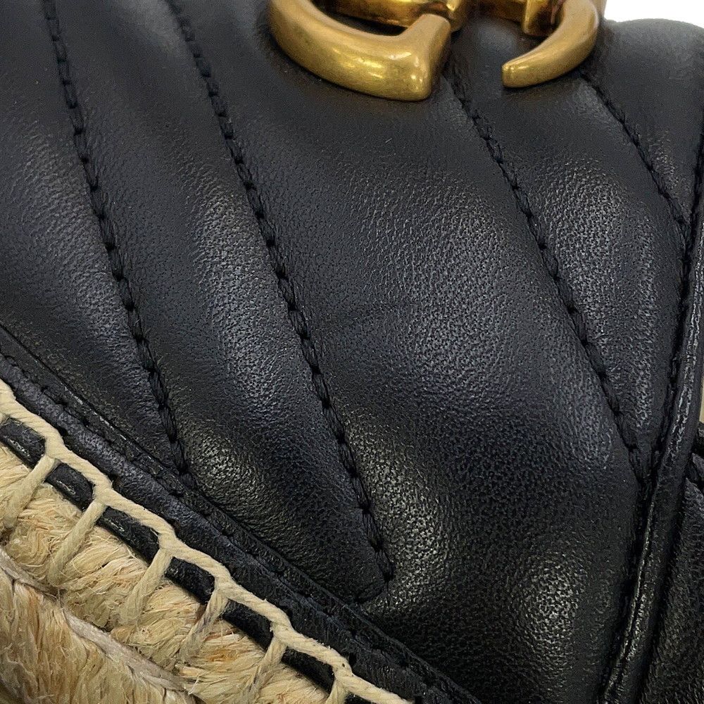 Gucci Espadrilles 2.0 GG Marmont 34.5 Shoes Black — view 7