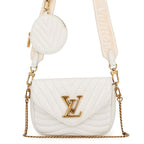 Louis Vuitton Shoulder Bag Leather New Wave Multitied Pochette 2-Way