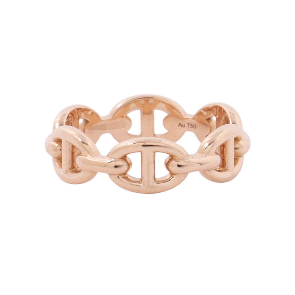 Hermes Ring Chaine D'ancre PM Enchainee 18k Pink Gold — view 3
