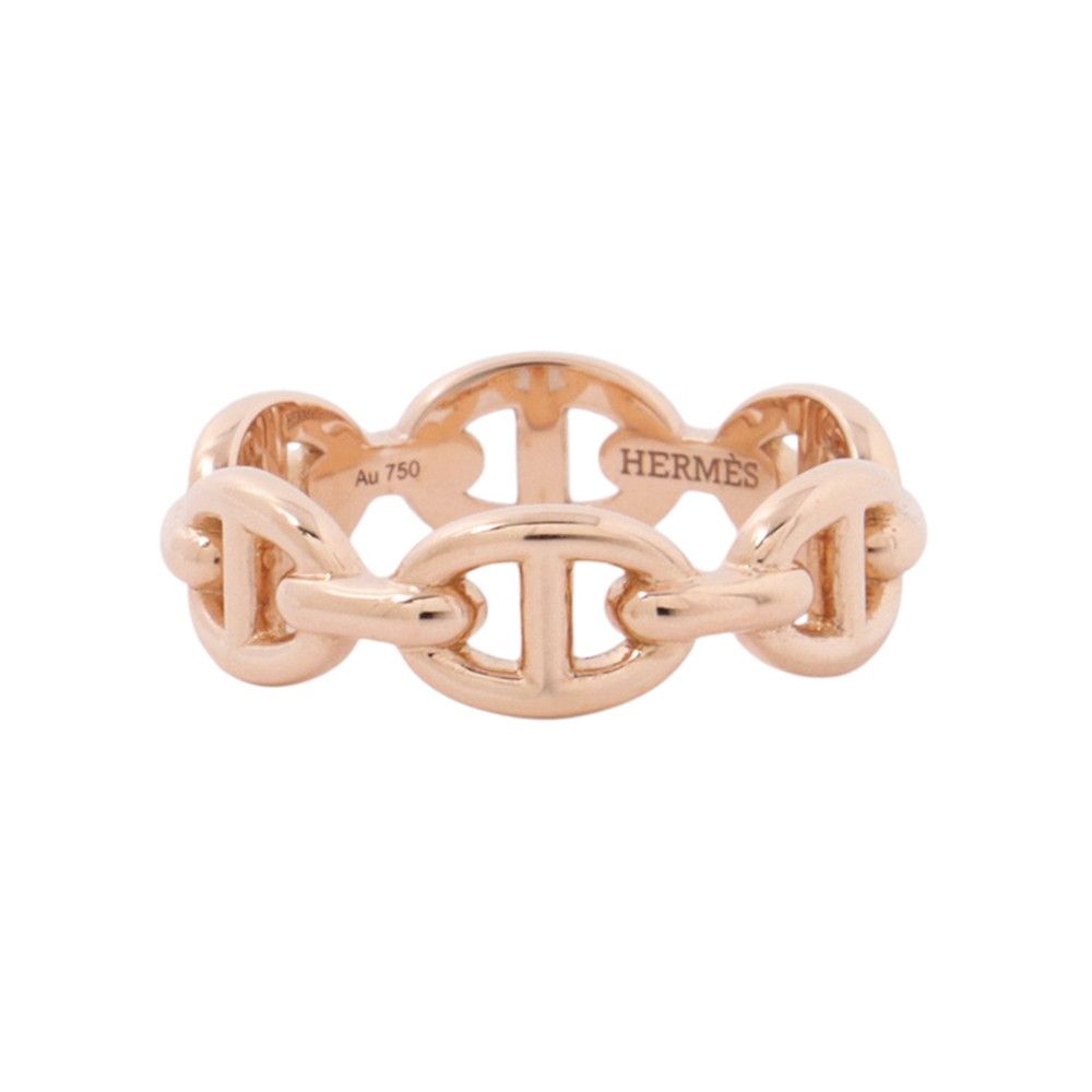 Hermes Ring Chaine D'ancre PM Enchainee 18k Pink Gold