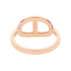 Hermes Ring Chaine D'ancre Contour MM Diamond Total 18k Pink Gold — view 3