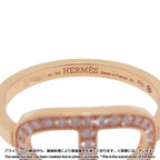 Hermes Ring Chaine D'ancre Contour MM Diamond Total 18k Pink Gold — view 9