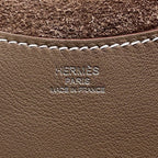 Hermes Tote in the Loop 18 Etoupe Silver Taurillon Clemence Swift — view 7