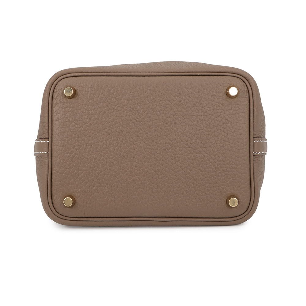 Hermes Handbag Picotin Lock PM Etoupe Gold Taurillon Clemence — view 3