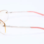 Dior Adiorable 5 Half Rim Sunglasses Silver Yellow Eyewear — view 6
