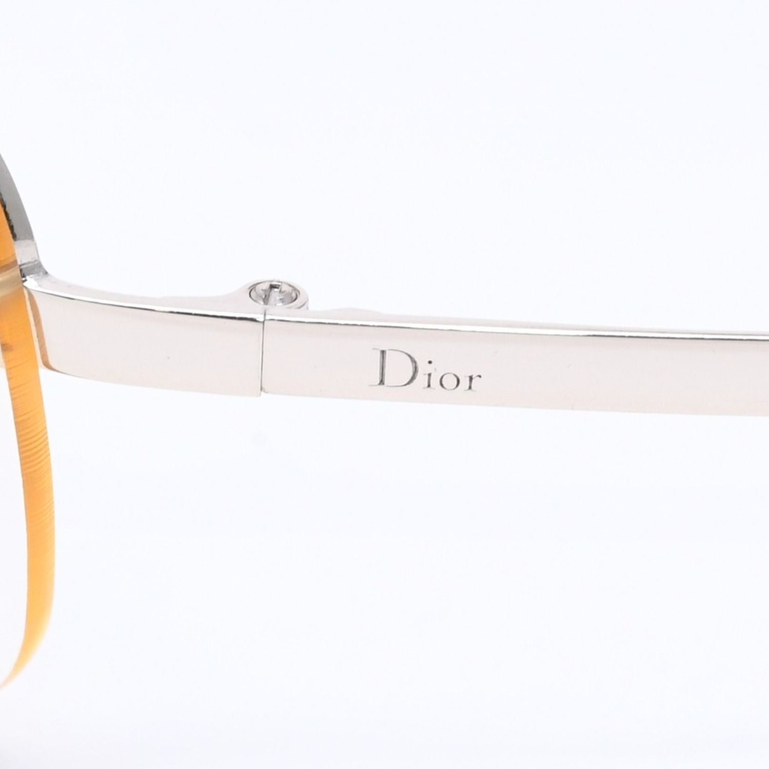 Dior Adiorable 5 Half Rim Sunglasses Silver Yellow Eyewear — view 7