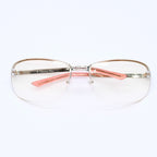 Dior Adiorable 5 Half Rim Sunglasses Silver Yellow Eyewear — view 2