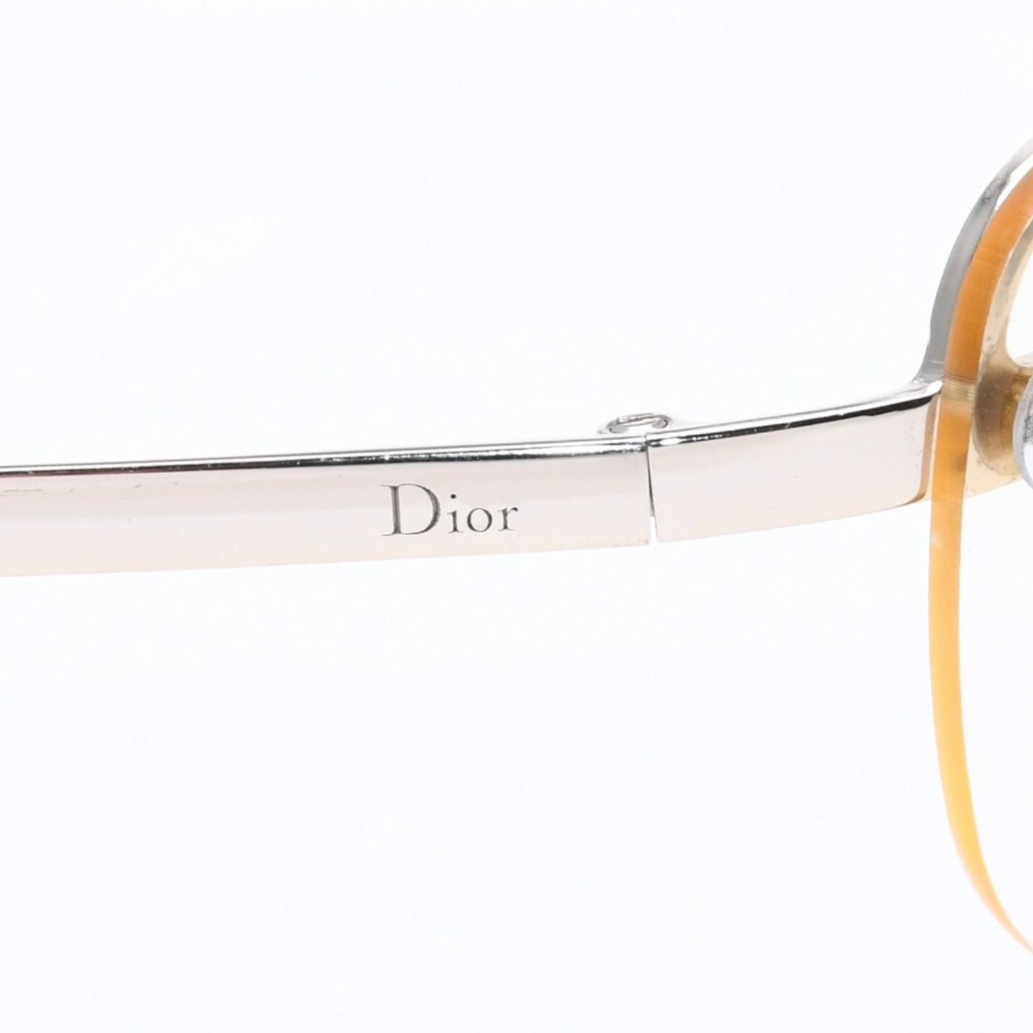 Dior Adiorable 5 Half Rim Sunglasses Silver Yellow Eyewear — view 8