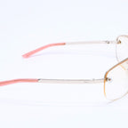 Dior Adiorable 5 Half Rim Sunglasses Silver Yellow Eyewear — view 5