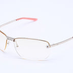 Dior Adiorable 5 Half Rim Sunglasses Silver Yellow Eyewear — view 3
