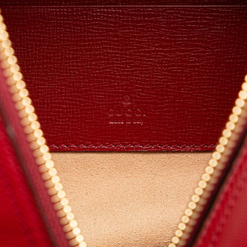 Gucci Interlocking Clutch Red Leather — view 9