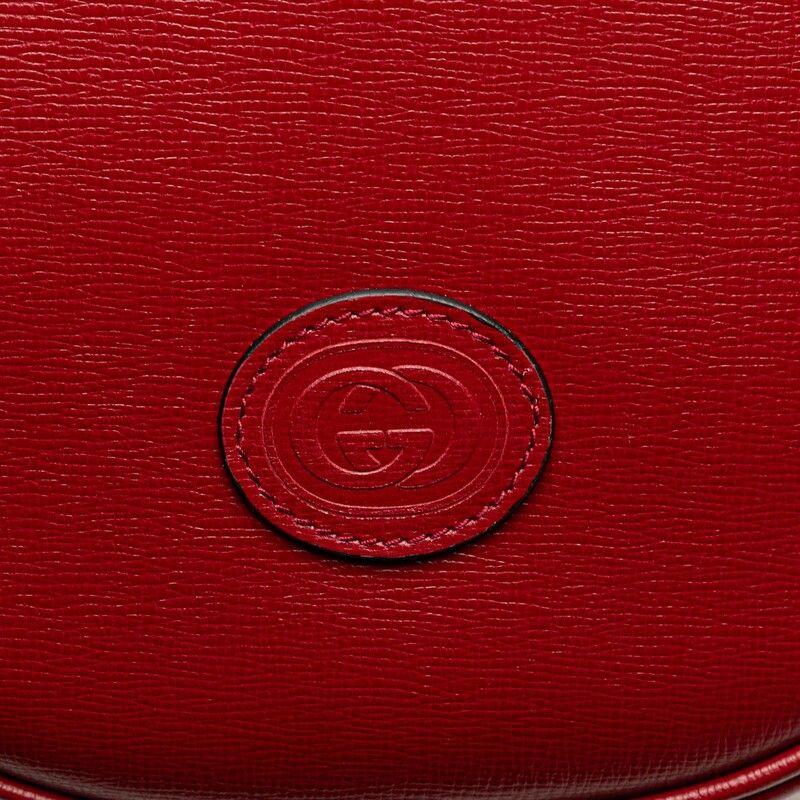 Gucci Interlocking Clutch Red Leather — view 7