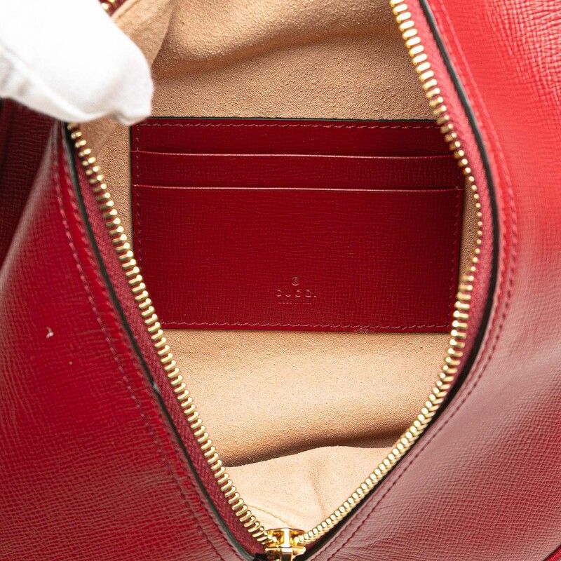 Gucci Interlocking Clutch Red Leather — view 8