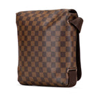 Louis Vuitton Damier Brooklyn PM Crossbody Shoulder Bag Brown Leather — view 3