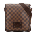Louis Vuitton Damier Brooklyn PM Crossbody Shoulder Bag Brown Leather