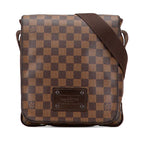 Louis Vuitton Damier Brooklyn PM Crossbody Shoulder Bag Brown Leather