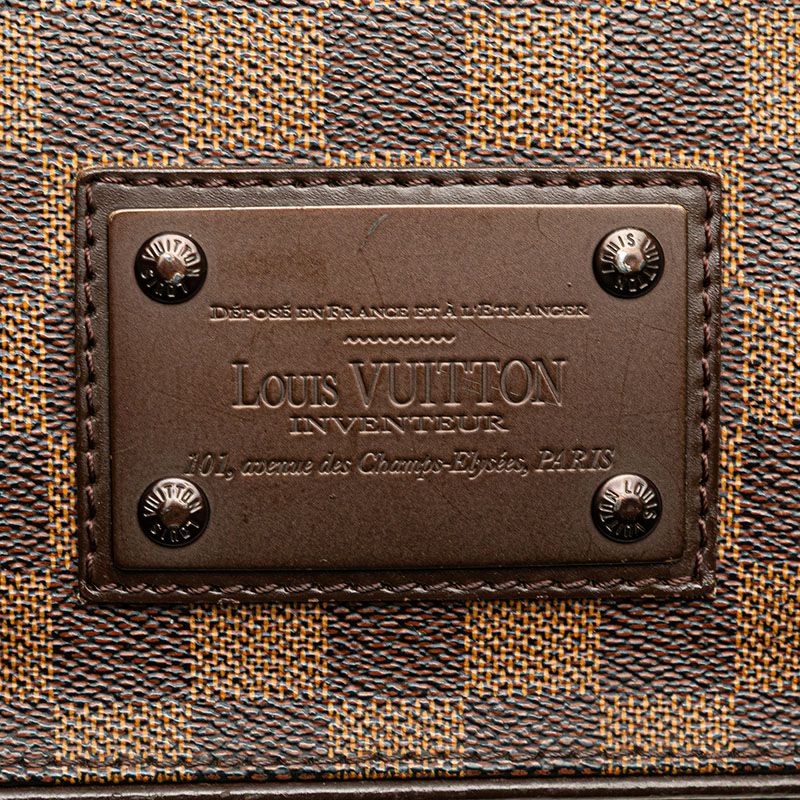 Louis Vuitton Damier Brooklyn PM Crossbody Shoulder Bag Brown Leather — view 5