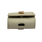 Saint Laurent Paris Leather Air Pods Case Light Gray — view 4