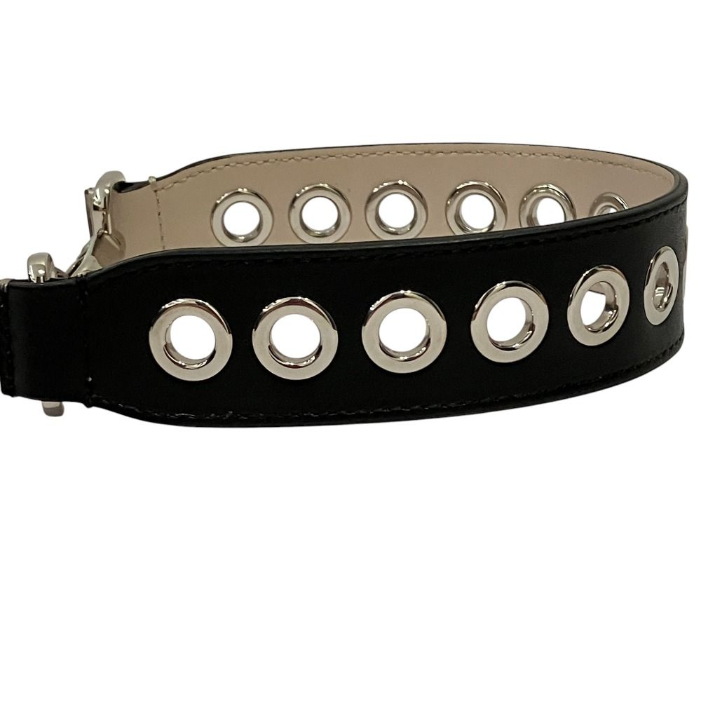 Fendi Strap Mini Leather Perforated Shoulder Reversible Black Gray — view 5