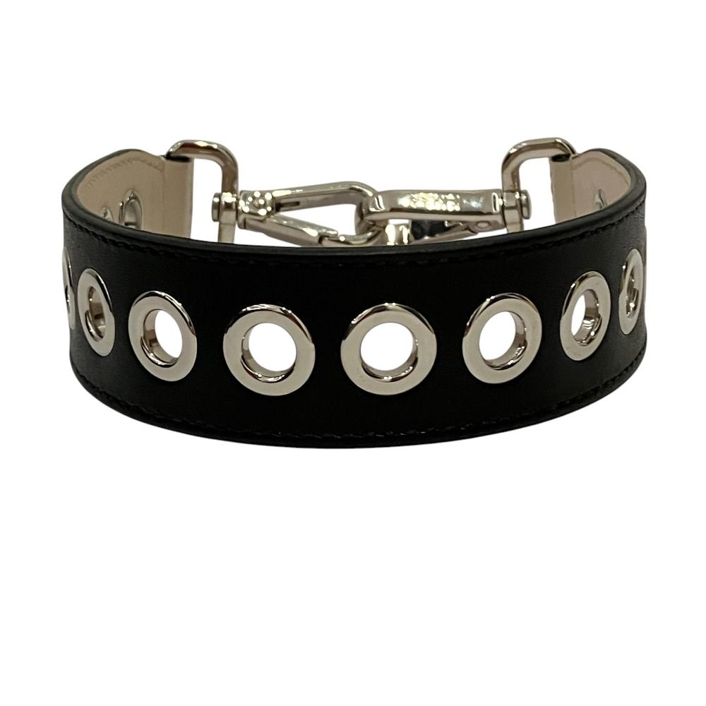 Fendi Strap Mini Leather Perforated Shoulder Reversible Black Gray — view 2