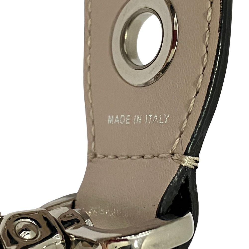 Fendi Strap Mini Leather Perforated Shoulder Reversible Black Gray — view 8