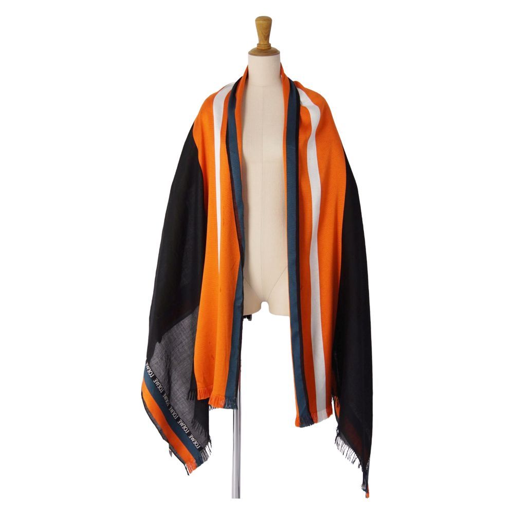 Loewe Scarf Shawl Striped Silk Wool — view 5