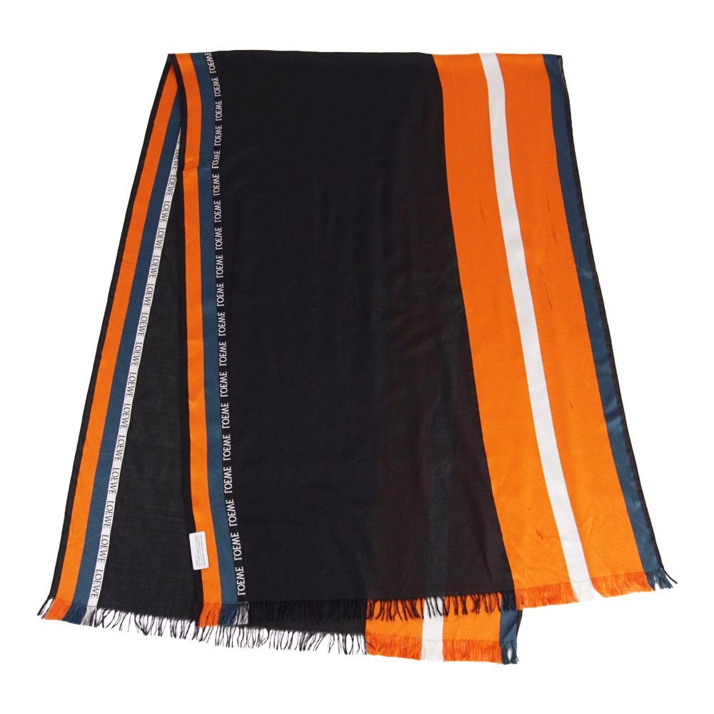 Loewe Scarf Shawl Striped Silk Wool — view 2