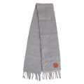 Loewe Scarf Shawl Fringe Leather Patch Anagra