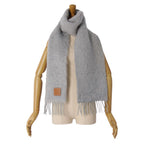 Loewe Scarf Shawl Fringe Leather Patch Anagra — view 4