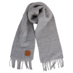 Loewe Scarf Shawl Fringe Leather Patch Anagra — view 3