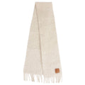 Loewe Scarf Shawl Fringe Leather Patch Anagra