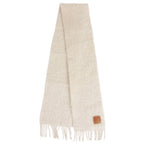 Loewe Scarf Shawl Fringe Leather Patch Anagra