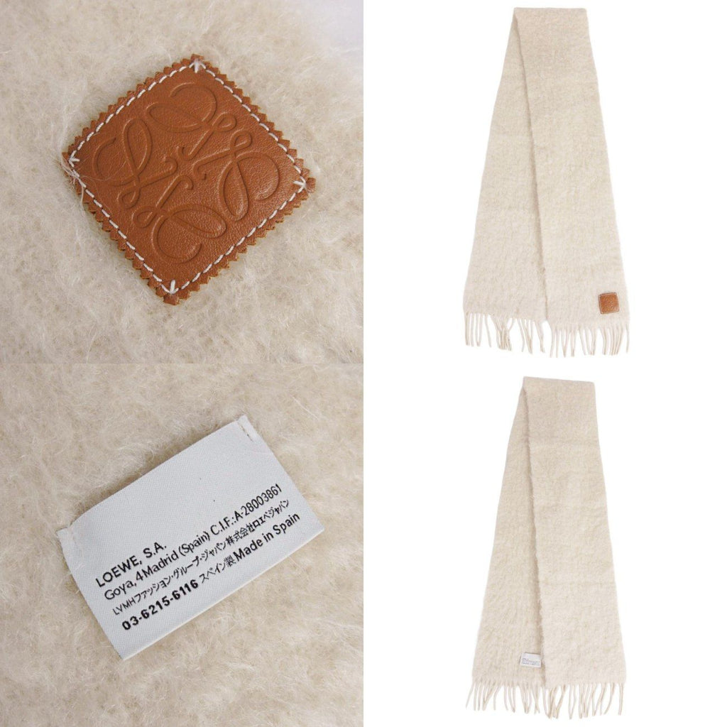 Loewe Scarf Shawl Fringe Leather Patch Anagra — view 6