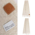 Loewe Scarf Shawl Fringe Leather Patch Anagra — view 6