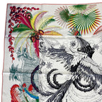 Hermes Carre 90 Mythiques Phoenix Silk Scarf White Multicolor — view 2