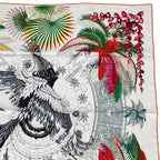 Hermes Carre 90 Mythiques Phoenix Silk Scarf White Multicolor — view 4