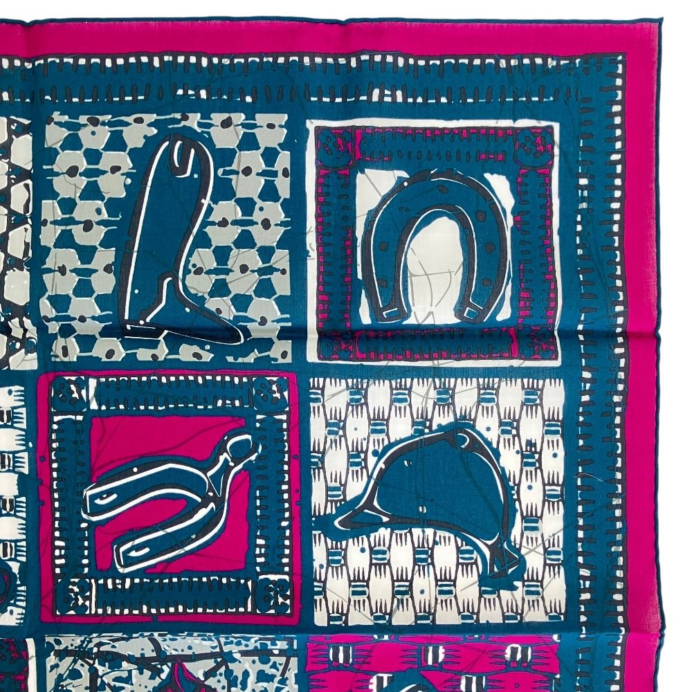 Hermes Carre 65 le Boubou Cotton Scarf Purple — view 5