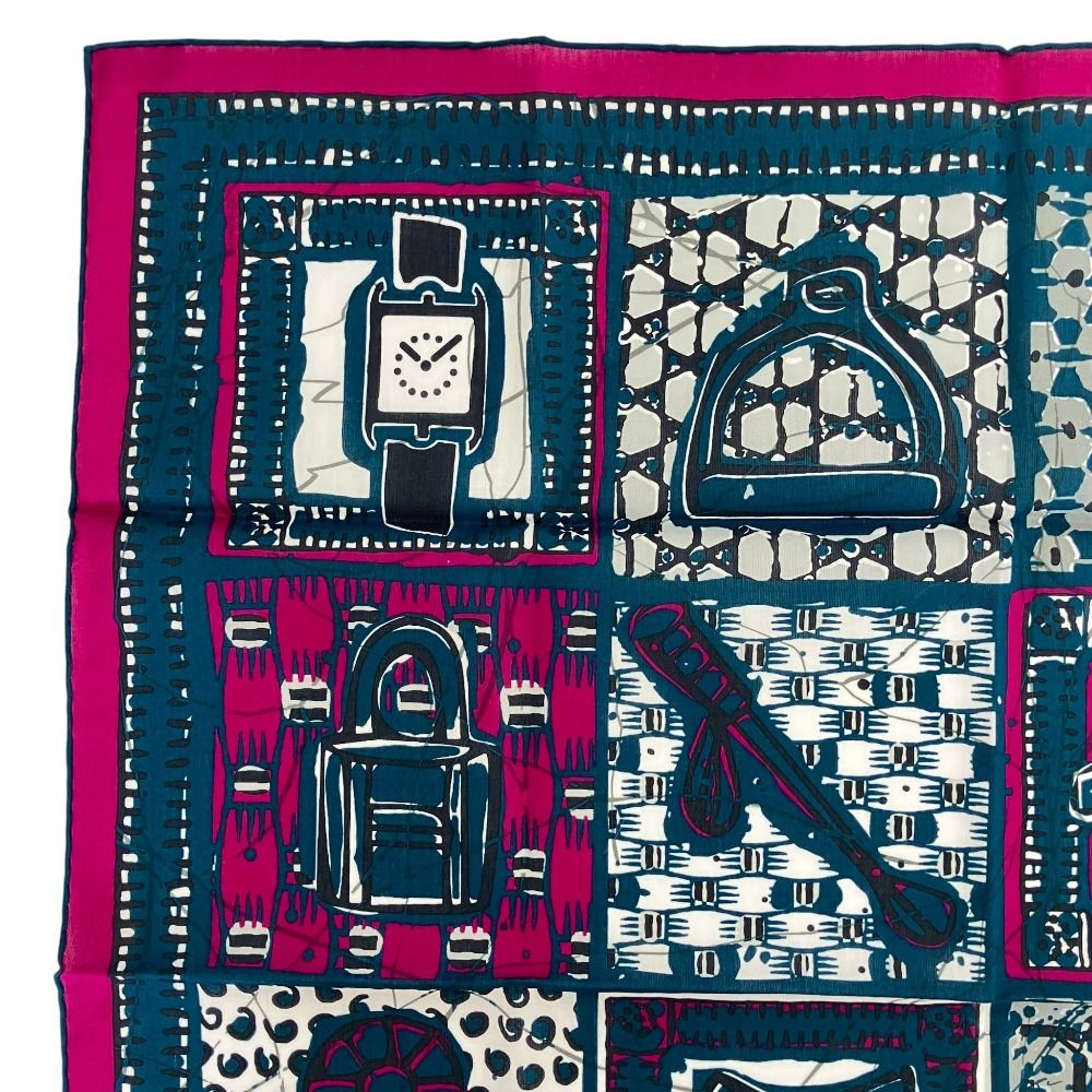 Hermes Carre 65 le Boubou Cotton Scarf Purple — view 6