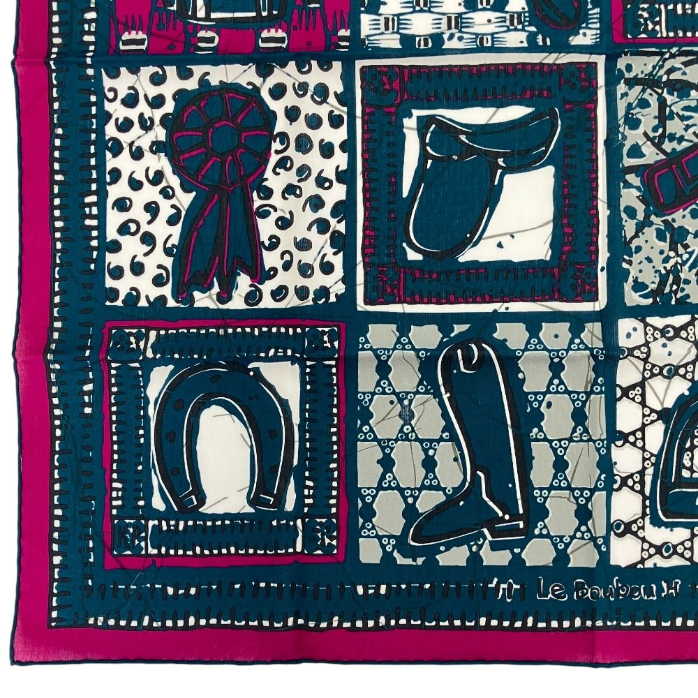 Hermes Carre 65 le Boubou Cotton Scarf Purple — view 4