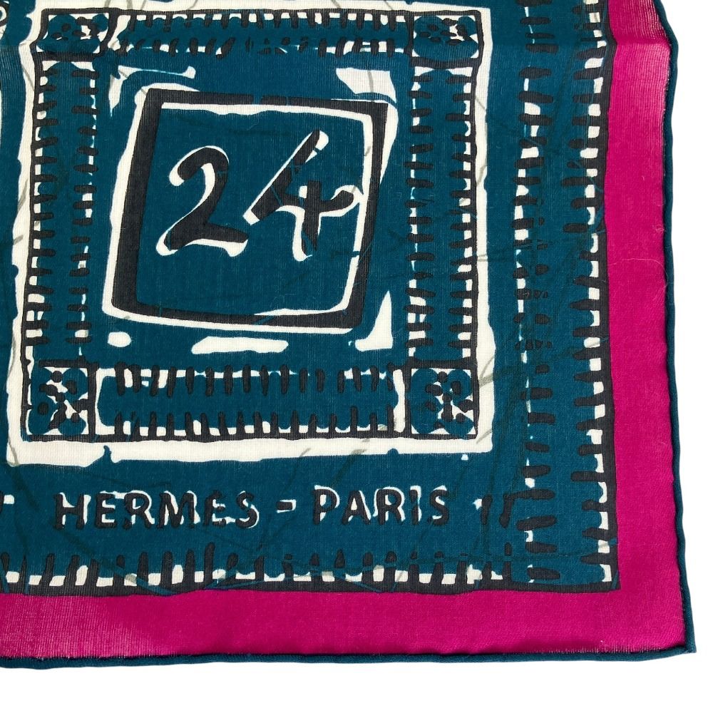 Hermes Carre 65 le Boubou Cotton Scarf Purple — view 2