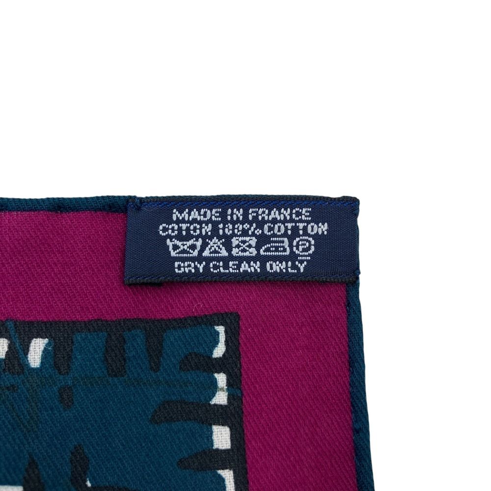 Hermes Carre 65 le Boubou Cotton Scarf Purple — view 8