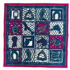 Hermes Carre 65 le Boubou Cotton Scarf Purple