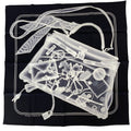 Hermes Carre 70 Please Check in Silk Scarf Black