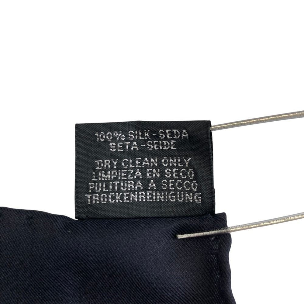 Hermes Carre 70 Please Check in Silk Scarf Black — view 7