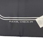 Hermes Carre 70 Please Check in Silk Scarf Black — view 3