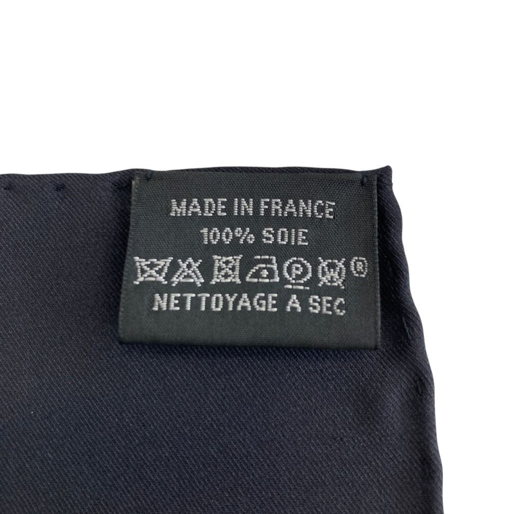 Hermes Carre 70 Please Check in Silk Scarf Black — view 6