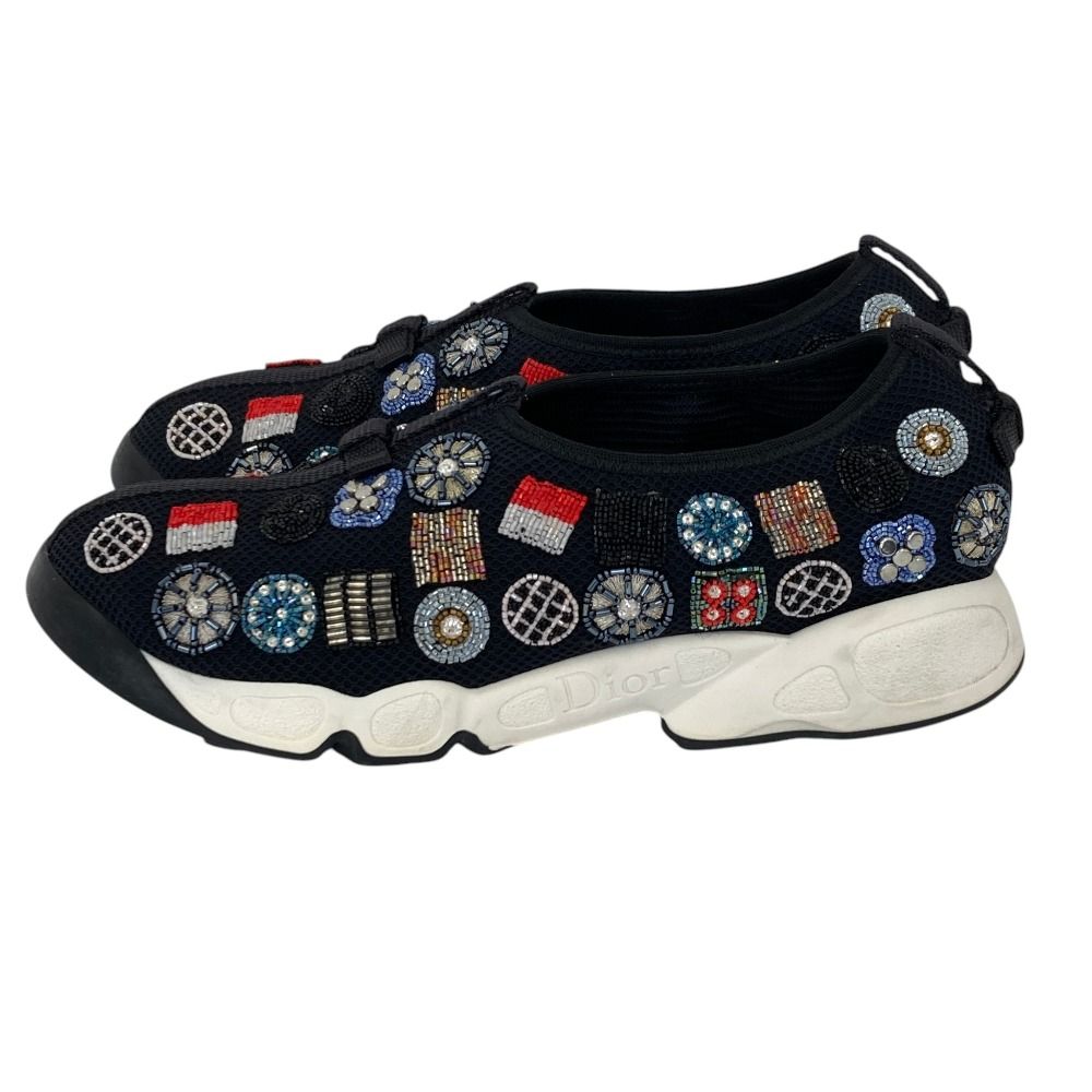 Dior Bead Decoration Low Cut Sneakers 37 Black — view 2