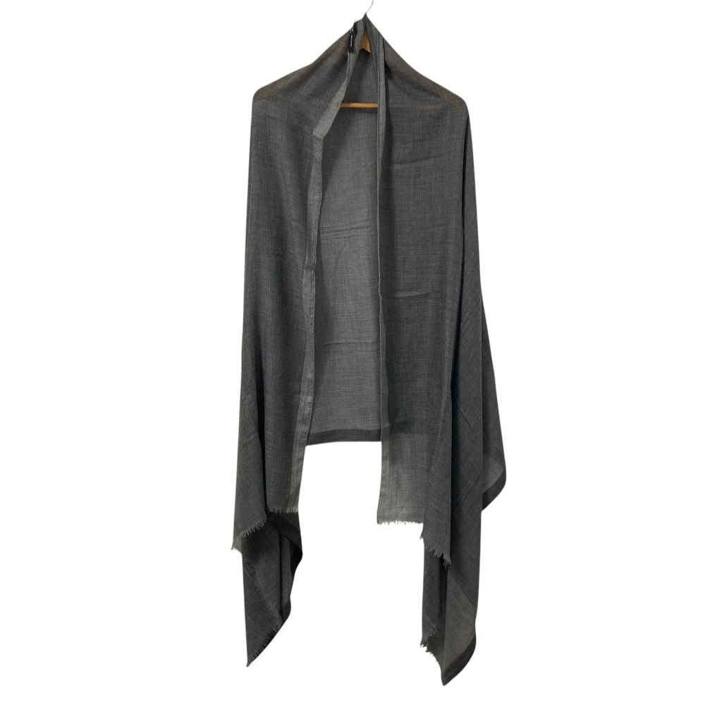 Hermes Cashmere Pashmina Shawl Large Gray Scarf — view 4